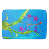 小かわいらし蘭の鳥 バスマット (正面)
