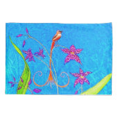 小かわいらし蘭の鳥 枕カバー (裏面-左)