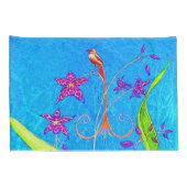 小かわいらし蘭の鳥 枕カバー (裏面-右)