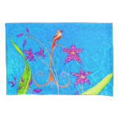 小かわいらし蘭の鳥 枕カバー (正面左)