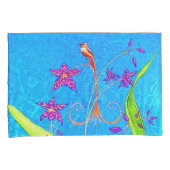 小かわいらし蘭の鳥 枕カバー (正面右)