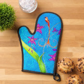 小かわいらし蘭の鳥 鍋つかみ (トップダウン)