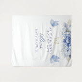 小かわいらし蝶の男の子のシャワー タペストリー (正面(横))