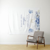 小かわいらし蝶の男の子のシャワー タペストリー (インサイチュ(横))