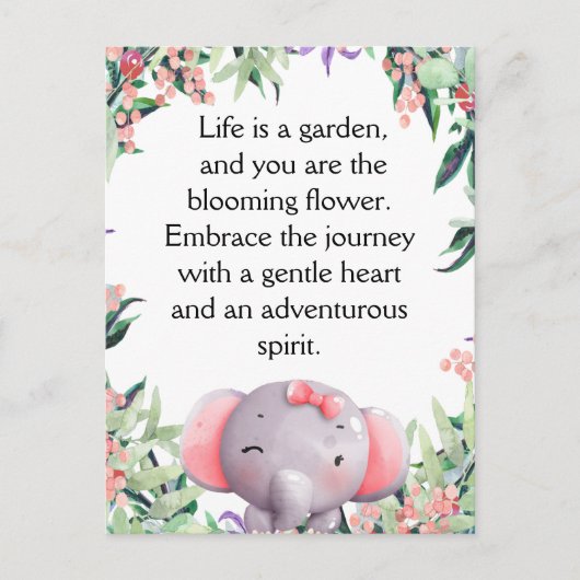 小かわいらし象 ポストカード (正面)