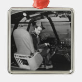 小ぎれいなガチョウの木の飛行機のハワード・ヒューズ メタルオーナメント (正面)