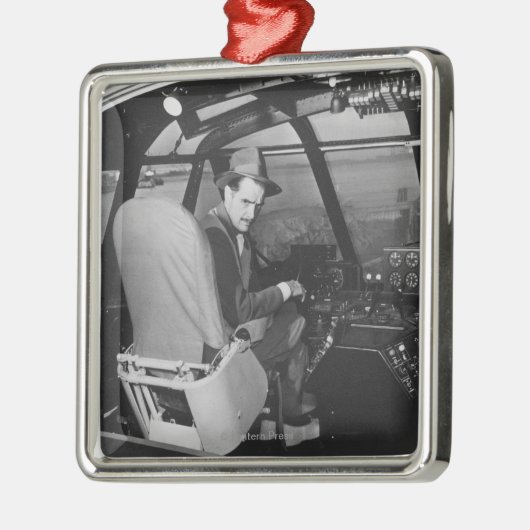 小ぎれいなガチョウの木の飛行機のハワード・ヒューズ メタルオーナメント (左)