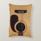 小ぎれいな上のアコースティックギター アクセントクッション (裏面(縦))