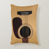 小ぎれいな上のアコースティックギター アクセントクッション (正面(垂直))