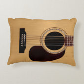 小ぎれいな上のアコースティックギター アクセントクッション (裏面)