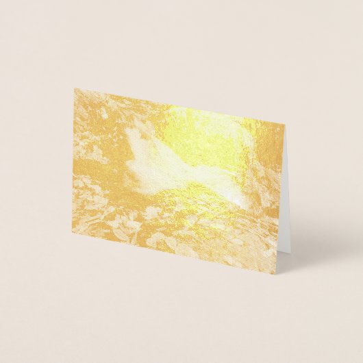 小ぎれいな平たい箱の滝 箔カード (正面)