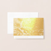 小ぎれいな平たい箱の滝 箔カード (裏面封筒付き)