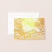 小ぎれいな平たい箱の滝 箔カード (封筒付き正面)
