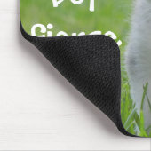 小さいおもしろいが激しい子猫のキャプション マウスパッド (コーナー)