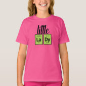 小さいおもしろいLaDy周期テーブル要素シンボル Tシャツ (正面)