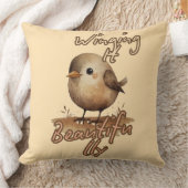小さいお洒落鳥 クッション (ブランケット)