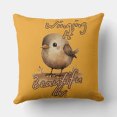 小さいお洒落鳥 クッション (裏面)