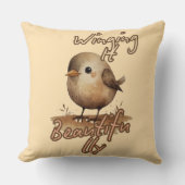 小さいお洒落鳥 クッション (正面)