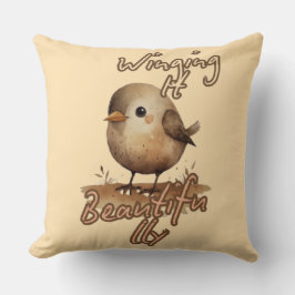 小さいお洒落鳥 クッション