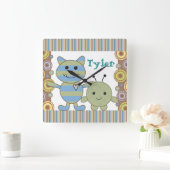 小さいかいま見るモンスターのベビーの柱時計 スクエア壁時計 (ホーム)