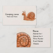 小さいかたつむりの個人事業カード型板 名刺 (正面/裏面)