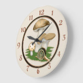 小さいかたつむりの秘密庭 ラージ壁時計 (傾斜)