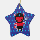 小さいかわいいの忍者の悪魔 セラミックオーナメント (左)