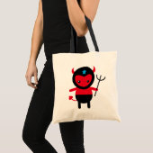 小さいかわいいの忍者の悪魔 トートバッグ (正面(商品))