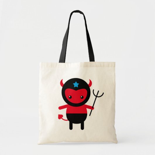 小さいかわいいの忍者の悪魔 トートバッグ (正面)