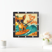 小さいが力強いサーフィン スクエア壁時計 (ホーム)