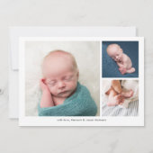 小さいが強い|少年誕生の告知 招待状 (裏面)