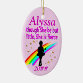 小さいが激しいバレリパーソナライズされたーナオーナメント セラミックオーナメント (右)