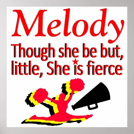 小さいが激しいパーソナライズされたチアリーティングポスター ポスター (正面)