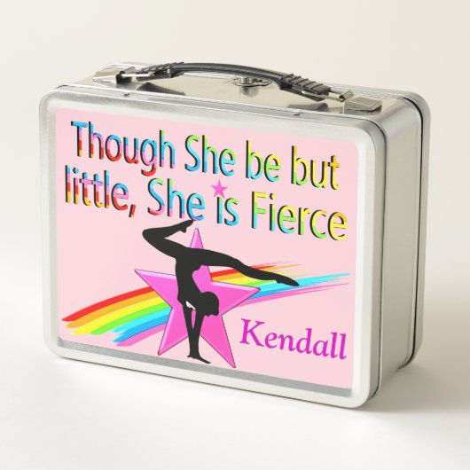 小さいが激しい体操パーソナライズされたの弁当箱 メタルランチボックス (裏面)