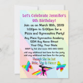 小さいが激しい体操招待状 招待状 (裏面)