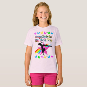 小さいが激しい虹の体操デザイン Tシャツ