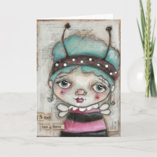 小さいが激しい誕生日カード カード (正面)