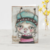 小さいが激しい誕生日カード カード (黄色い花)