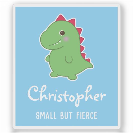 小さいが激しい | キュイおもしろいディノTレックスブルー シール (正面)