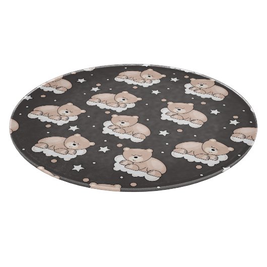 小さいくまの睡眠のパターン カッティングボード (角)