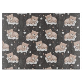 小さいくまの睡眠のパターン カッティングボード (正面)