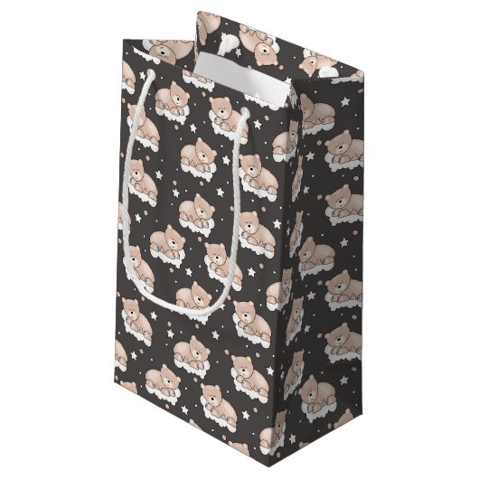 小さいくまの睡眠のパターン スモールペーパーバッグ (裏面アングル)