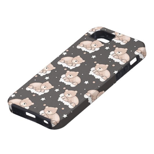 小さいくまの睡眠のパターン Case-Mate iPhoneケース (下部)