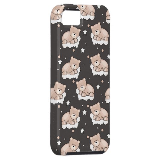 小さいくまの睡眠のパターン Case-Mate iPhoneケース (裏面/右)