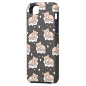 小さいくまの睡眠のパターン Case-Mate iPhoneケース (裏面左)