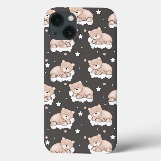 小さいくまの睡眠のパターン Case-Mate iPhoneケース (裏面)