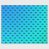 小さいこうもりブルー ラッピングペーパー (フラット)