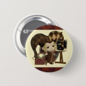 小さいこっけい者の芸術家ボタン 缶バッジ (正面&裏面)