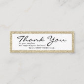 小さいご注文の金ゴールドフレーム  スキニー名刺 (正面)