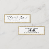 小さいご注文の金ゴールドフレーム  スキニー名刺 (正面/裏面)